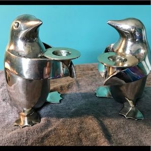 Restoration Hardware Penguin Taper Candle Holders